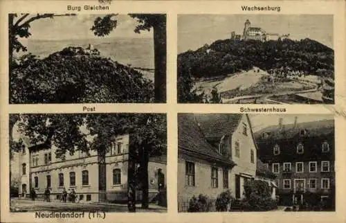 Ak Neudietendorf Nesse Apfelstädt Thüringen, Burg Gleichen, Wachsenburg, Schwesternhaus, Post