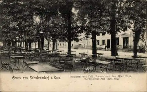 Ak Berlin Reinickendorf Heiligensee Schulzendorf, Restaurant und Cafe Sommerlust