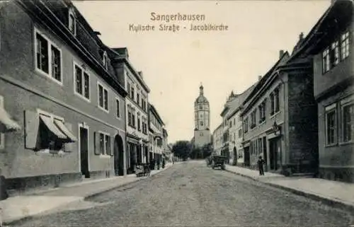 Ak Sangerhausen am Südharz, Kylische Straße, Jacobikirche