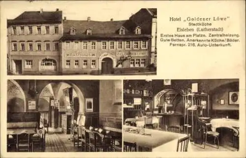 Ak Lutherstadt Eisleben, Hotel Goldener Löwe