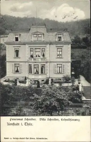 Ak Arnstadt in Thüringen, Pensionat Schreiber, Villa Schreiber, Lohmühlenweg