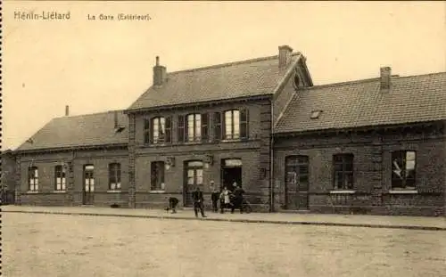 Ak Hénin Liétard Hénin Beaumont Pas de Calais, Bahnhof