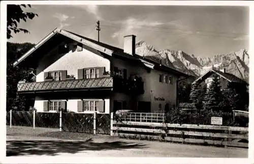 Ak Garmisch Partenkirchen in Oberbayern, Pension Haus Schröder, Partnachauen 10