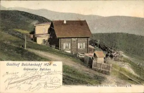 Ak Soultz Sulz Elsass Haut Rhin, Grand Ballon, Großer Belchen, Gasthof Belchenkopf bei Gebweiler