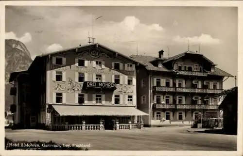 Ak Garmisch Partenkirchen in Oberbayern, Hotel Drei Mohren