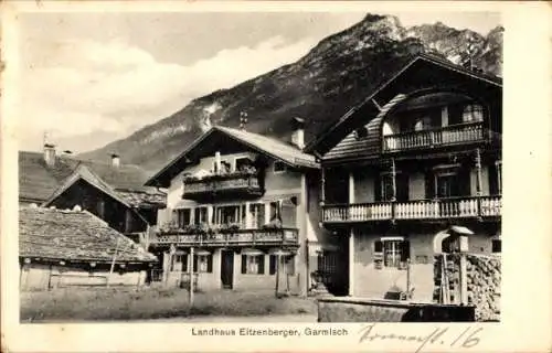 Ak Garmisch Partenkirchen in Oberbayern, Landhaus Eitzenberger