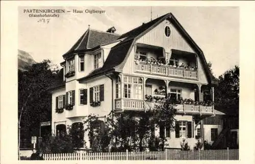 Ak Garmisch Partenkirchen, Haus Giglberger, Bahnhofstraße 7