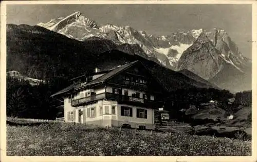 Ak Garmisch Partenkirchen in Oberbayern, Hotel und Pension Hausberg