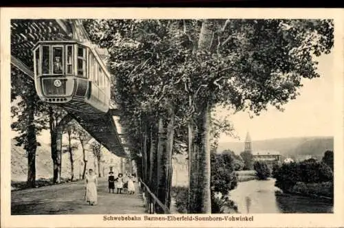 Ak Wuppertal, Schwebebahn Barmen Elberfeld Sonnborn Vohwinkel