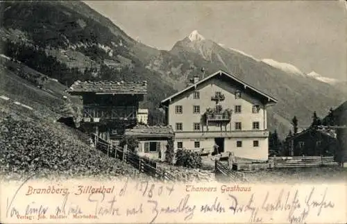 Ak Brandberg im Zillertal in Tirol, Thanners Gasthaus