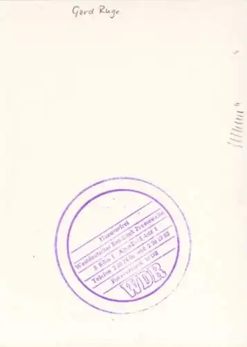 Ak Journalist Gerd Ruge, Portrait, Autogramm