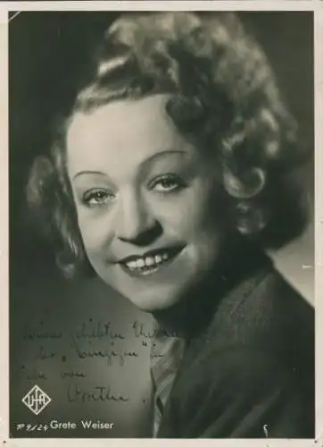 Ak Schauspielerin Grethe Weiser, Portrait, Autogramm