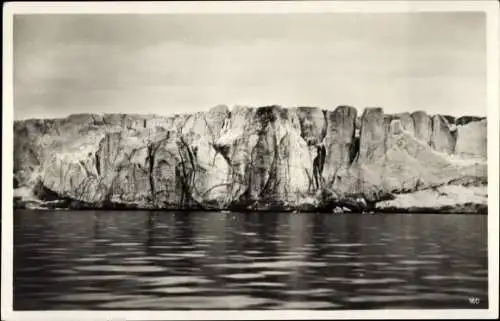 Ak Spitsbergen Spitzbergen Norwegen, Tempelbucht, Eiswand des Von Post Gletschers