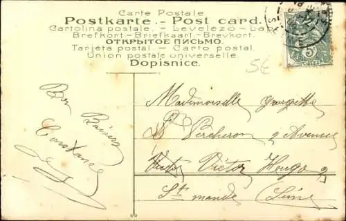 Präge Litho Blumenstrauße, Margeriten