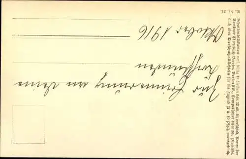 Scherenschnitt Ak Carus, Junge vor dem Sprung ins Wasser