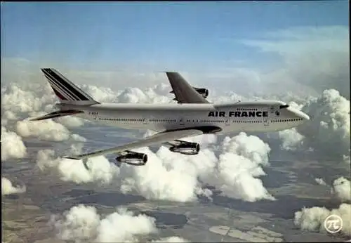 Ak Französisches Passagierflugzeug, Air France, Boeing 747