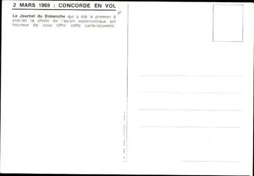 Ak Französisches Passagierflugzeug, Concorde en vol 1969, British Aircraft Corporation