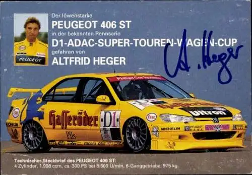 Ak Motorrennsport, Peugeot 406 ST gefahren von Altfrid Heger