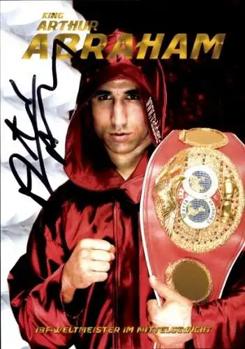 Autogrammkarte Boxen, Arthur Abraham, IBF-Weltmeister