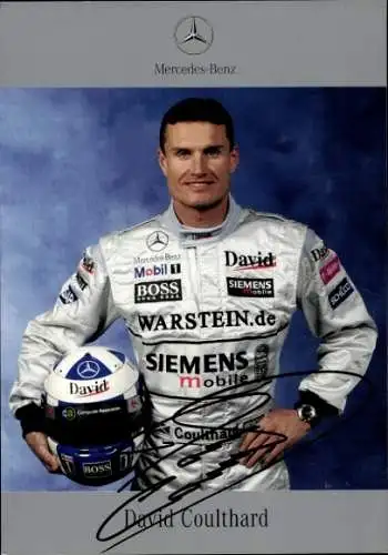Autogrammkarte Motorrennsport, David Coulthard