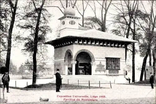 Ak Liège Lüttich Wallonien, Weltausstellung 1905, Pavillon von Montenegro