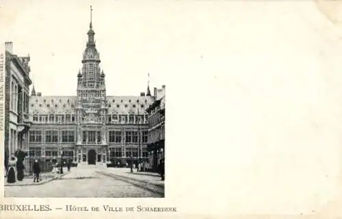 Ak Brüssel Brüssel, Rathaus Schaerbeek