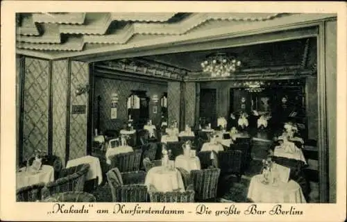 Ak Berlin Charlottenburg, Bar Kakadu am Kurfürstendamm