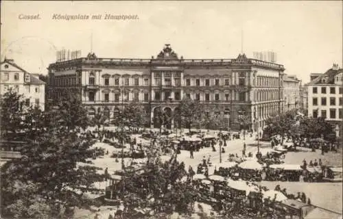 Ak Kassel in Hessen, Königsplatz, Hauptpost