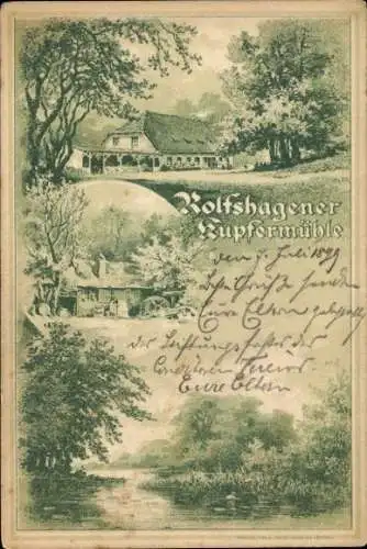 Ak Tremsbüttel in Schleswig Holstein, Rohlfshagener Kupfermühle