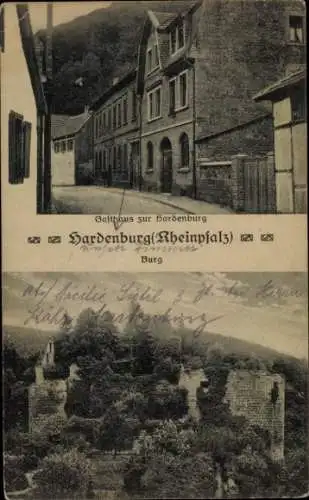 Ak Hardenburg Bad Dürkheim in der Pfalz, Gasthaus zur Hardenburg, Burgruine