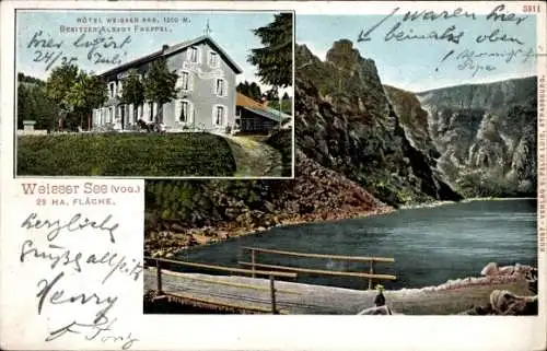 Ak Elsaß Bas Rhin, Weißer See, Lac Blanc Hotel Weißer See, Bes. Albert Freppel