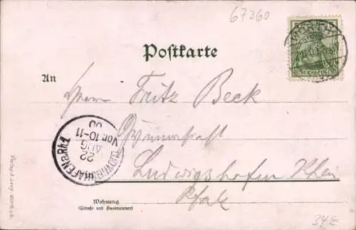 Litho Frœschwiller Fröschweiler Elsass Bas Rhin, Der Kronprinz am Abend des 6. August 1870