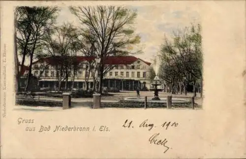 Ak Niederbronn les Bains Bad Niederbronn Elsass Bas Rhin, Hotel