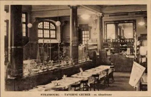 Ak Straßburg Elsass Bas Rhin, Taverne Gruber