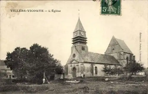 Ak Villers-Vicomte Oise, l'Eglise