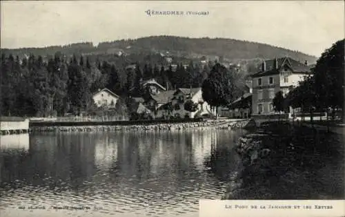 Ak Gérardmer Lothringen Vosges, le Pont de la Jamange et les Xettes