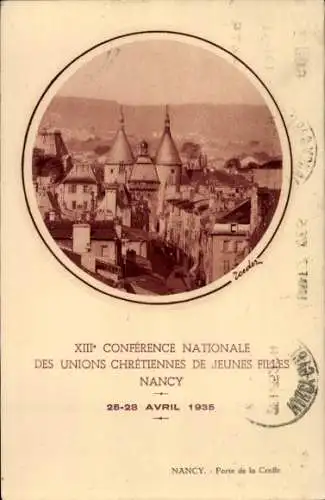 Ak Nancy Meurthe et Moselle, XIII. Conference Nationale des Unions Chretiennes de Jeunes Filles