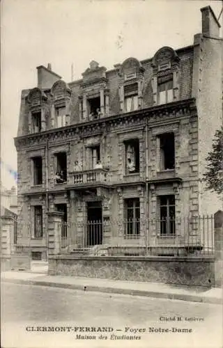 Ak Clermont Ferrand Puy de Dôme, Foyer Notre-Dame, Studentenhaus