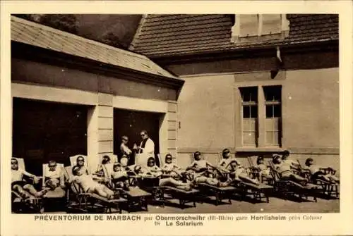 Ak Marbach Haut-Rhin, Preventorium, Le Solarium