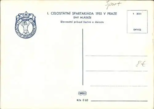 Ak Praha Prag Tschechien, I. Celostátní Spartakiada 1955, Turnfest 1955