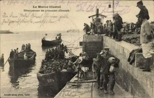 Ak Marokko, Landung deutscher Gefangener
