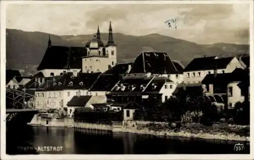 Ak Leoben in der Steiermark, Teilansicht mit Kirche