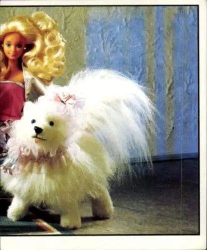 Sammelbild Barbie Nr. 62, Hund, Mattel 1993