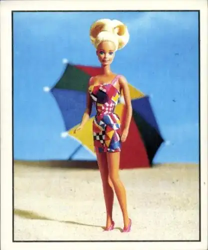Sammelbild Barbie Nr. 175, am Strand, Mattel 1993