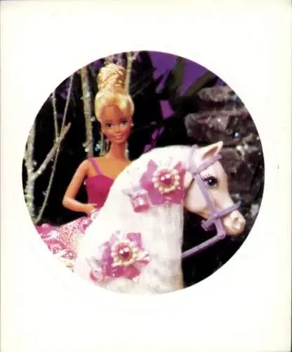 Sammelbild Barbie Nr. 59, mit Pferd, Mattel 1993