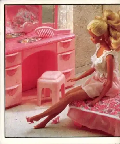 Sammelbild Barbie Nr. 127, Schlafzimmer, Mattel 1993