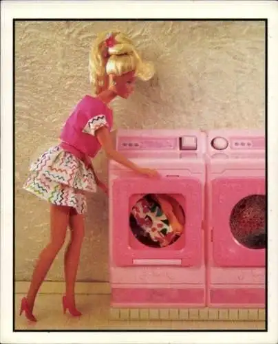 Sammelbild Barbie Nr. 193, Waschmaschine, Mattel 1993