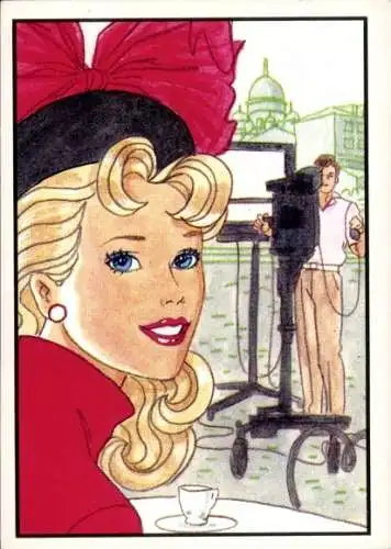 Sammelbild Barbie Nr. 135, Filmkamera, Mattel 1989