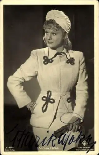 Ak Schauspielerin Marika Rökk, Portrait, Autogramm, Ross Verlag A 3017/1, Hut