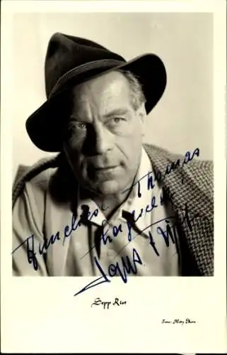 Ak Schauspieler Sepp Rist, Portrait, Autogramm, Hut